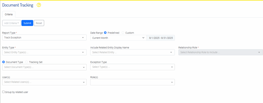 Document Tracking