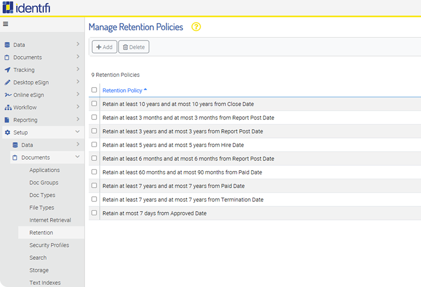 retention compliance